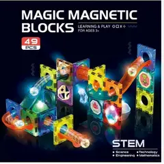 GENERICO - SET DE JUEGO MAGNETICO GEOMETRICO 49PCS