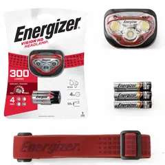 ENERGIZER - Linterna Frontal 300 Lumenes 4 modos regulable