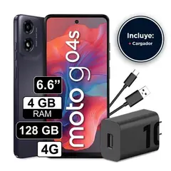 MOTOROLA - Celular Moto G04S 4GB RAM 128Gb Negro Cósmico