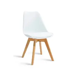 OFIDEAS - Silla De Comedor Ema Tapiz Acolchada Blanco
