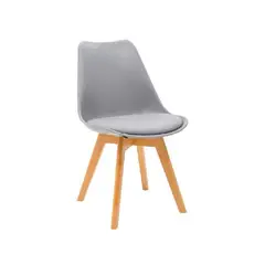 OFIDEAS - Silla De Comedor Ema Tapiz Acolchada Gris