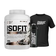 NUTREX RESEARCH - Proteína aislada ISOFIT 5lb Nutrex Cookies & Cream + Polo y Shaker gratis