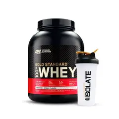 OPTIMUN NUTRITION - Proteína Gold Standard Whey 5lb - Optimum Nutrition - Cookies & Cream Shaker Gratis