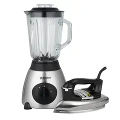 IMACO - Combo Licuadora 1.5Lts + Plancha Seca pesada Vintage i1700