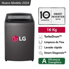 LG - Lavadora Carga Superior 16 Kg WT16BVTB Negro