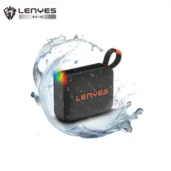 LENYES - Parlante Bluetooth S216 Negro Compacto 6W IPX7 Batería 1000mAh
