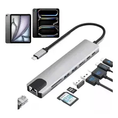 GENERICO - Adaptador Hub Ethernet Usb Para iPad Air 7 M3 Macbook Air M4