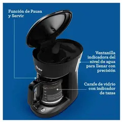 OSTER - Cafetera Programable 12 Tazas de filtro BVSTDCP121B