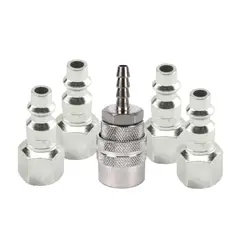 AUARITA - PACK DE CONECTORES Y ACOPLES RAPIDOS DE 5 UNIDADES PARA COMPRENSORA DE AIRE -