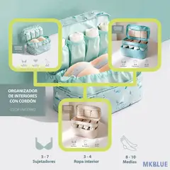 GENERICO - PACK 3 UNID. ORGANIZADOR MULTIFUNCIONAL DE ROPA INTERIOR PARA VIAJES
