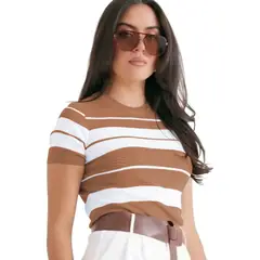 GENERICO - Polo Mujer Hilo New Ecoshoping 359G-17 Color Camello