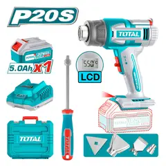 TOTAL TOOLS - Pistola De Calor + Batería 5ah Y Cargador Industrial Total-TBLI20035
