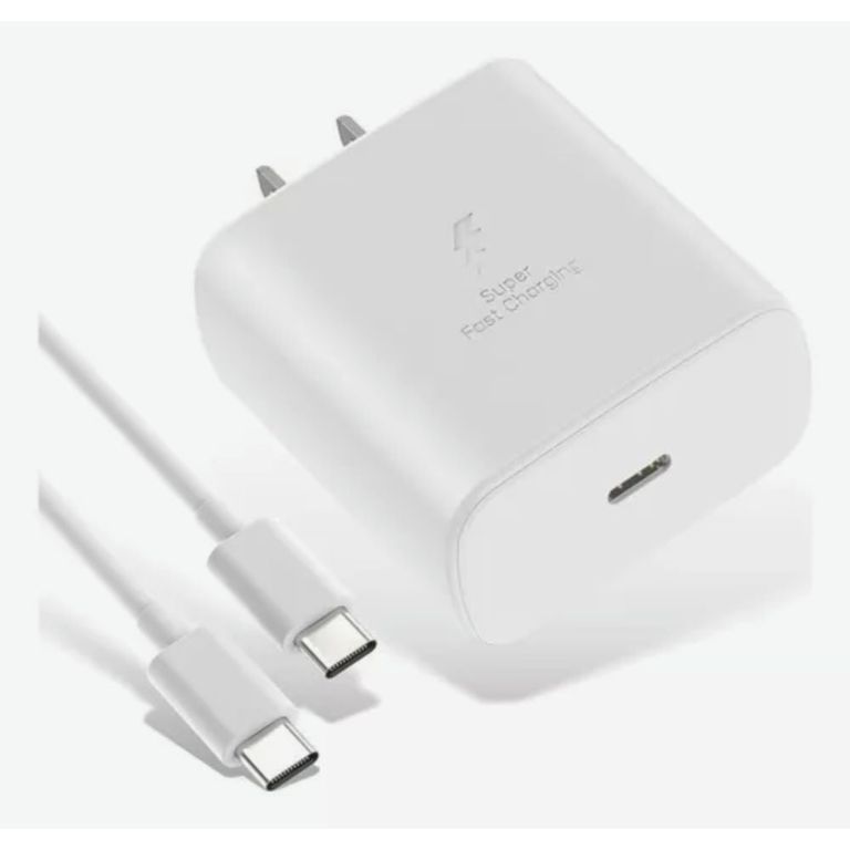CARGADOR 45W USB-C A USB-C PARA SAMSUNG CALIDAD BLANCO 45W CALIDAD A1