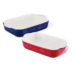 DISNEY - Set x2 moldes de hornear Cerámica Home Bon Voyage Azul y rojo