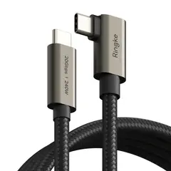 RINGKE - Cable Cargador Carga Rápida 240w Tipo C A C - 1m