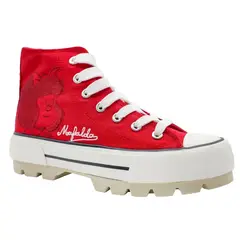 MAFALDA - Zapatillas Mujer Botin Rojo