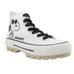 SNOOPY - Zapatillas Mujer Botin Blanco