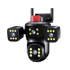 SEISA - Camara de Seguridad Vigilancia Externa 4 Lentes Inalambrica Vision Nocturna