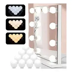 GENERICO - Luces Led Bombillas Para Espejo Tocador 10 Bombillas