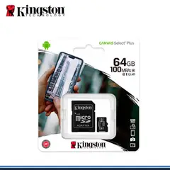 KINGSTON - Memoria MicroSD 64GB con Adaptador SD