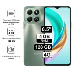HONOR - Celular Libre X6B 6.5 Pulg 128GB 4GB RAM Forest Green