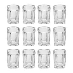 GENERICO - Juego de 12 Mini Copitas de Shot Cuadrado de Vidrio