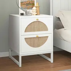 TU MESITA - MESA DE NOCHE CANDY COLOR BLANCO 2 CAJONES