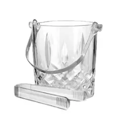 GENERICO - Hielera de Vidrio Set de 3 pcs con Asa y Pinza