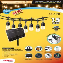 OPALUX - Guirnalda Decorativa SOLAR220V