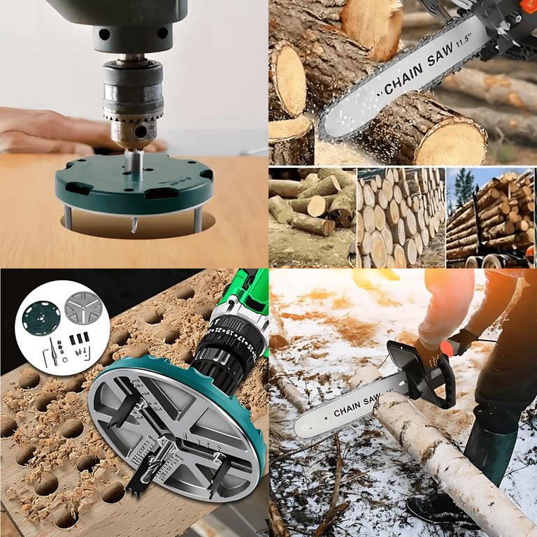 Combo de Corte Motosierra + Adaptador Perforador