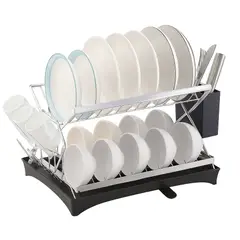 INSPIRA MARKET - Escurridor Organizador de Platos 2 Niveles X