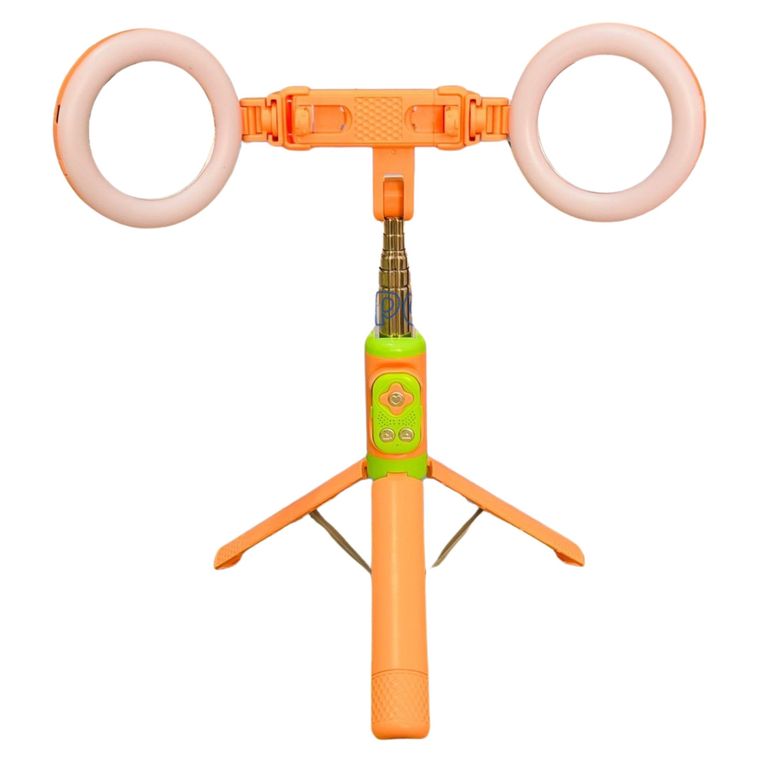 Selfie bluetooth con 2 aros de luz color melon