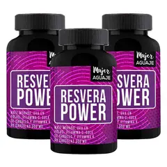 MUJER AGUAJE - Resvera Power 90 Cápsulas - Pack x 3