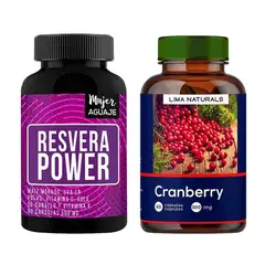 LIMA NATURALS - Resvera Power 90 Cápsulas + Cranberry 60 Cápsulas