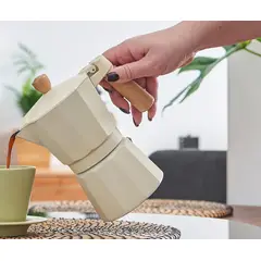 GENERICO - 2 Cafeteras mokas vintage 3 tz blanco & negro