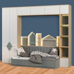 GENERICO - Camarote Infantil Bérgamo+ Estante 1.5 plz