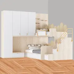 GENERICO - Camarote Infantil Lucca+ Estante 1.5 plz