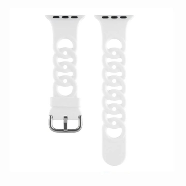 Correa Soft Trenzada para Applewatch 42-44-45-49mm Blanco