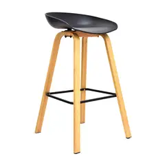 OFIDEAS - Silla Para Bar Fija Misuri Color Negro