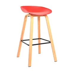 OFIDEAS - Silla Para Bar Fija Misuri Color Rojo