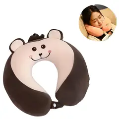 ELMEJORPRECIO - Cojín Cervical para Viaje Modelo Kawaii Marrón