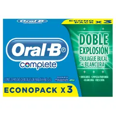 ORAL B - Pasta Dental Complete Menta 66ml x3 unidades