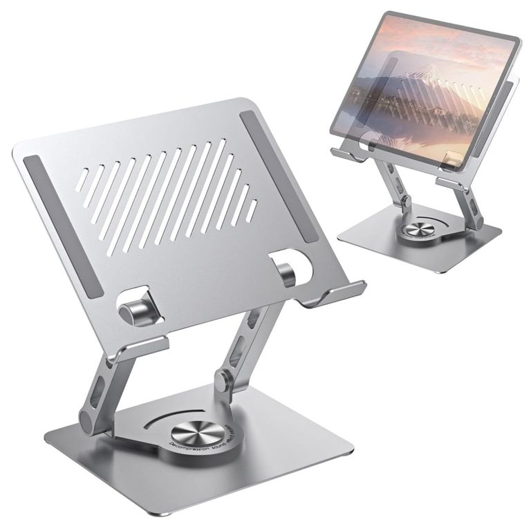 Soporte Para laptop Y Portátil Giratorio 360° De Aluminio