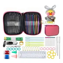 GENERICO - Kit de Tejido a Crochet y Accesorios de 127 Piezas