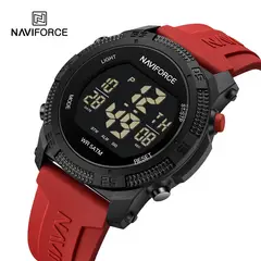 NAVIFORCE - Reloj 7104 Rojo Digital Correa Roja de silicona