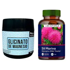 LIMA NATURALS - Glicinato de Magnesio 200 g + Silimarina