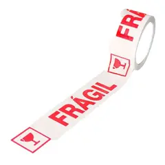 GENERICO - Cinta de embalaje impresas Frágil 200 Yardas - 1 Und.