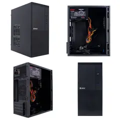 TEROS - Case PC Micro ATX, fuente 250W real, 3 USB frontales