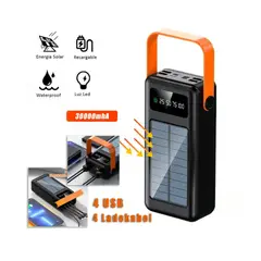 HOCO - Power Bank Portatil DB33 Con Carga Solar LInterna Led de 30000mAh