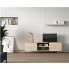 R&R MUEBLES - Mueble de TV Moderno Milo Duna 2 Puertas